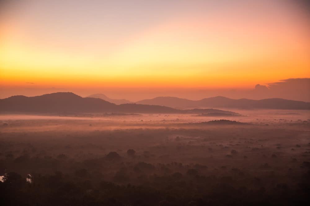 pidurangala rock sunrise